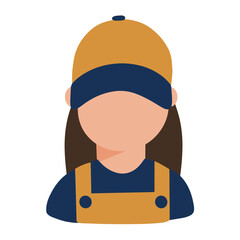 Repair service man worker logo. Mechanic workshop. Vector illustration