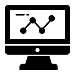 Data analysis vector icon isolated on white background