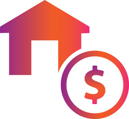 dollar home icon