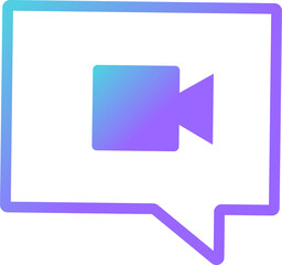 video chat modern gradient icon