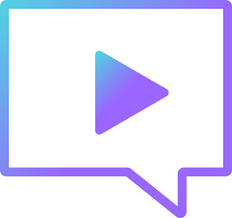 play chat modern gradient icon