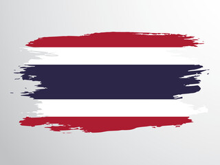 Thailand flag painted with a brush