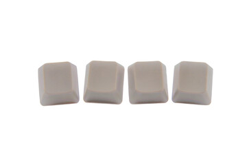 4 keyboard buttons isolated, png file