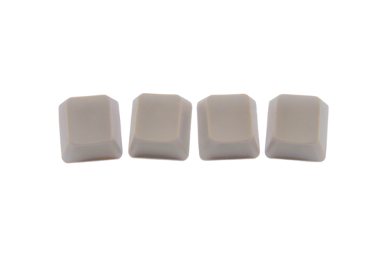 4 keyboard buttons isolated, png file