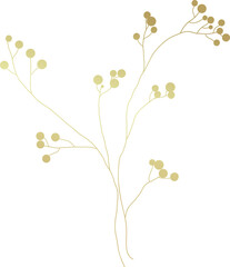 Gold wildflower illustration