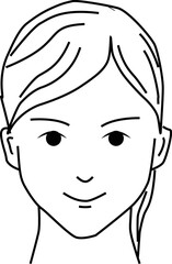 verry beautiful young woman illustration vector