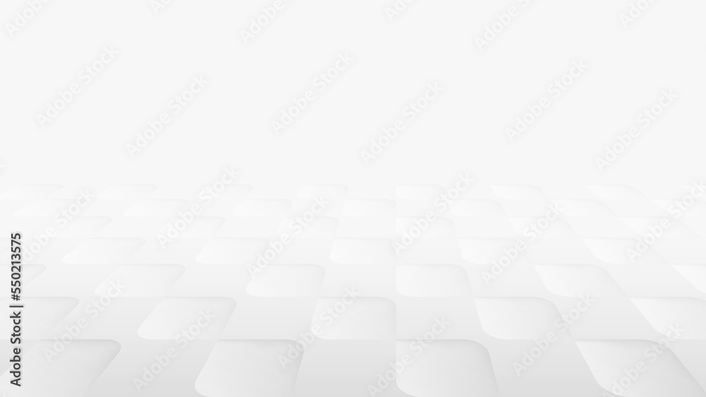 Poster Abstract 3d modern square background. White and grey geometric pattern texture. vector art illustration
