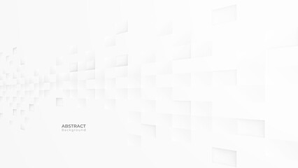 Abstract 3d modern square background. White and grey geometric pattern texture. vector art illustration