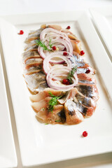 herring with red onion and cranberries