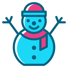 snowman two tone icon