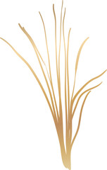 Gold grass illustration
