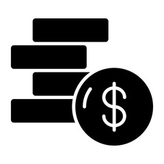 Coins stack vector icon in trendy style