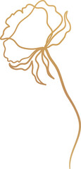 Gold flower illustration