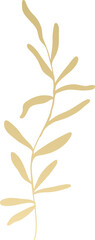 Fototapeta na wymiar Gold leaf branch illustration
