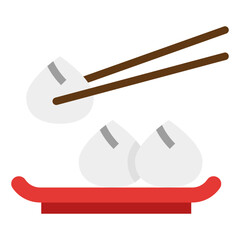 dumpling flat icon
