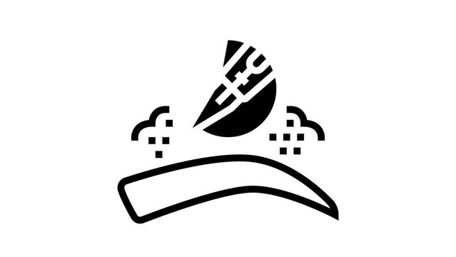 powder brows line icon animation