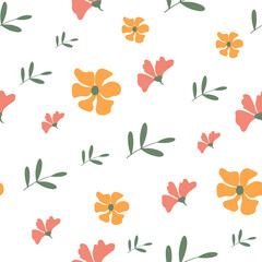 Seamless floral vector pattern. Perfect for modern wallpaper, fabric, home decor, and wrapping projects.