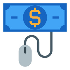 pay per click flat icon