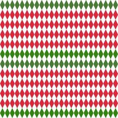 Argyle pattern seamless , red green Neutral geometric stitching vector graphic for gift paper, socks, sweaters, jumpers, or any other New Year's paper design. christmas
