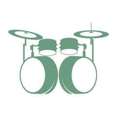 Fototapeta na wymiar Drum flat design icon illustration