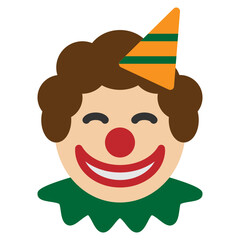clown flat icon