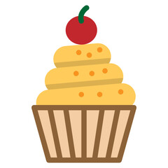 cupcake flat icon
