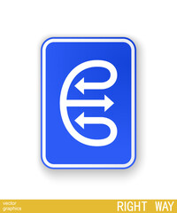 Comic road sign with an arrow. Unreal absurd direction. Cheerful motivational sign design. Vector template