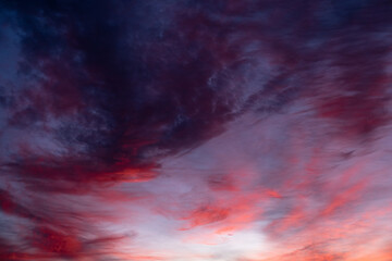 clouds at sunrise time. cirrocumulus.  - obrazy, fototapety, plakaty