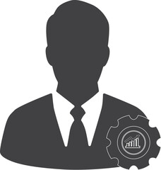 Business finance icon, businessman icon vector