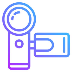 camcorder gradient line icon
