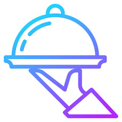 food gradient line icon