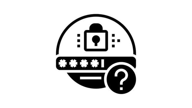 forgot password glyph icon animation