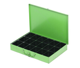 Old metal box isolated