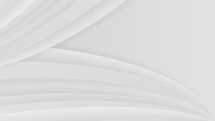 Liquid color background design. White elements with fluid gradient. Dynamic shapes composition. Vector illustration