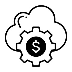 Online money vector icon isolated on white background