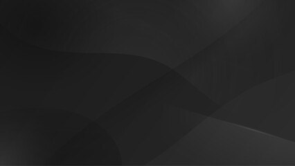 Liquid color background design. Black elements with fluid gradient. Dynamic shapes composition. Vector illustration