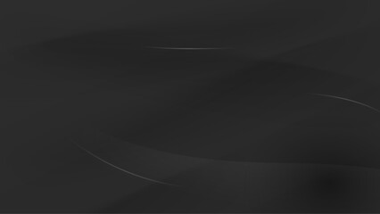 Liquid color background design. Black elements with fluid gradient. Dynamic shapes composition. Vector illustration