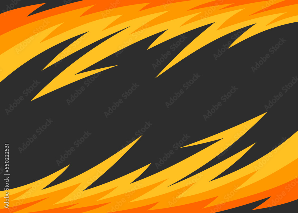 Poster abstract background with curved spike pattern and with some copy space area