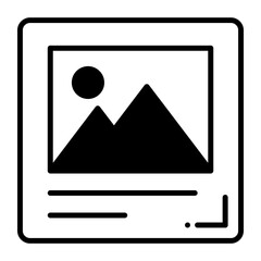 Photo vector icon isolated on white background