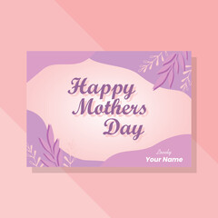 Happy mother's day greeting card template design