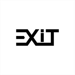 Death letter logo design illustration. Isolated on a white background. Death logo design