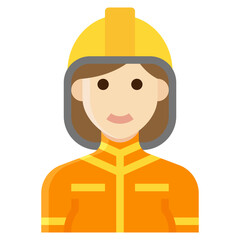 firefighter flat icon