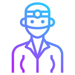dentist gradient line icon