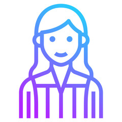 judge gradient line icon