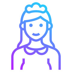 maid gradient line icon