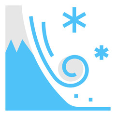 Fototapeta premium snowslide flat icon