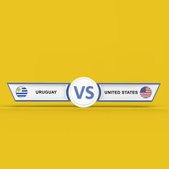 Obraz premium Uruguay VS United States Match