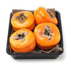persimmon on a white background