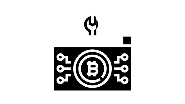 bitcoin recovery services glyph icon animation