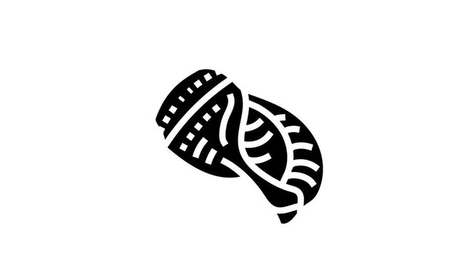 snail sea shell beach glyph icon animation